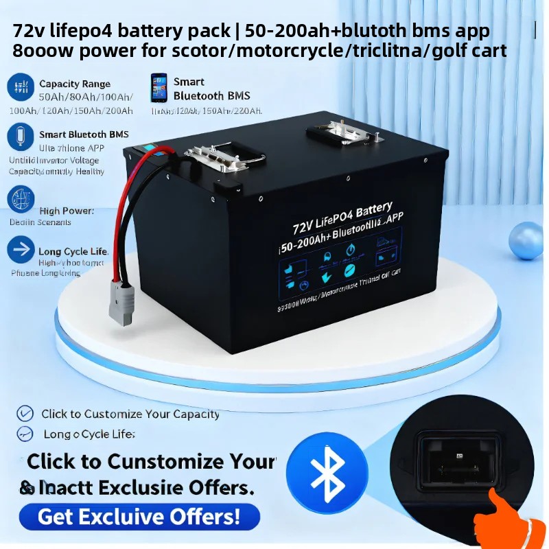 72V 60Ah Lifepo4 Battery Pack - Batería LiFePO4 de 72 V, 50