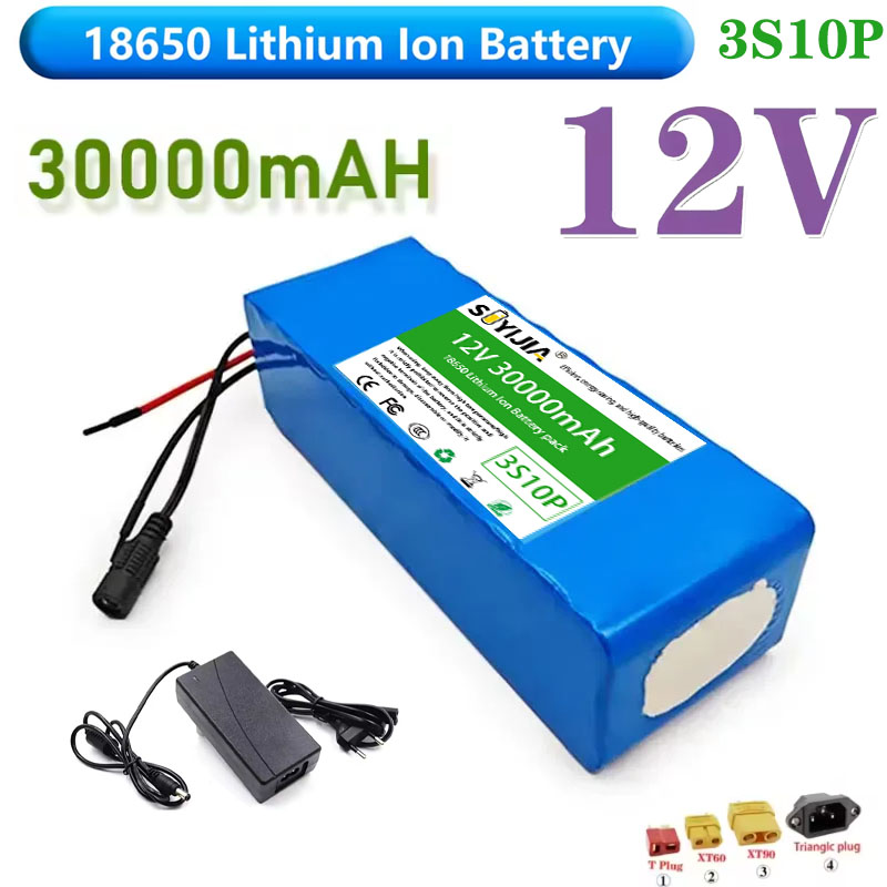 60V 30Ah Electric Scooter Battery - Batería Recargable 12V 30Ah 3S10P para
