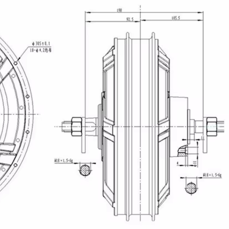Motor QS 273 Modelo 72v-144v M - Qs273 Hub Motor 8000W 72V reseña y precio