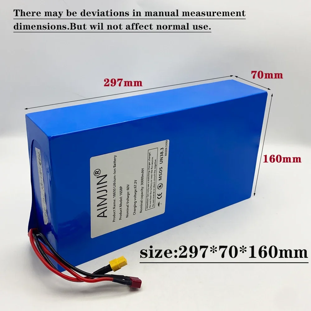 Batería de litio de alta poten - 60V 30Ah Electric Scooter Battery reseña y precio