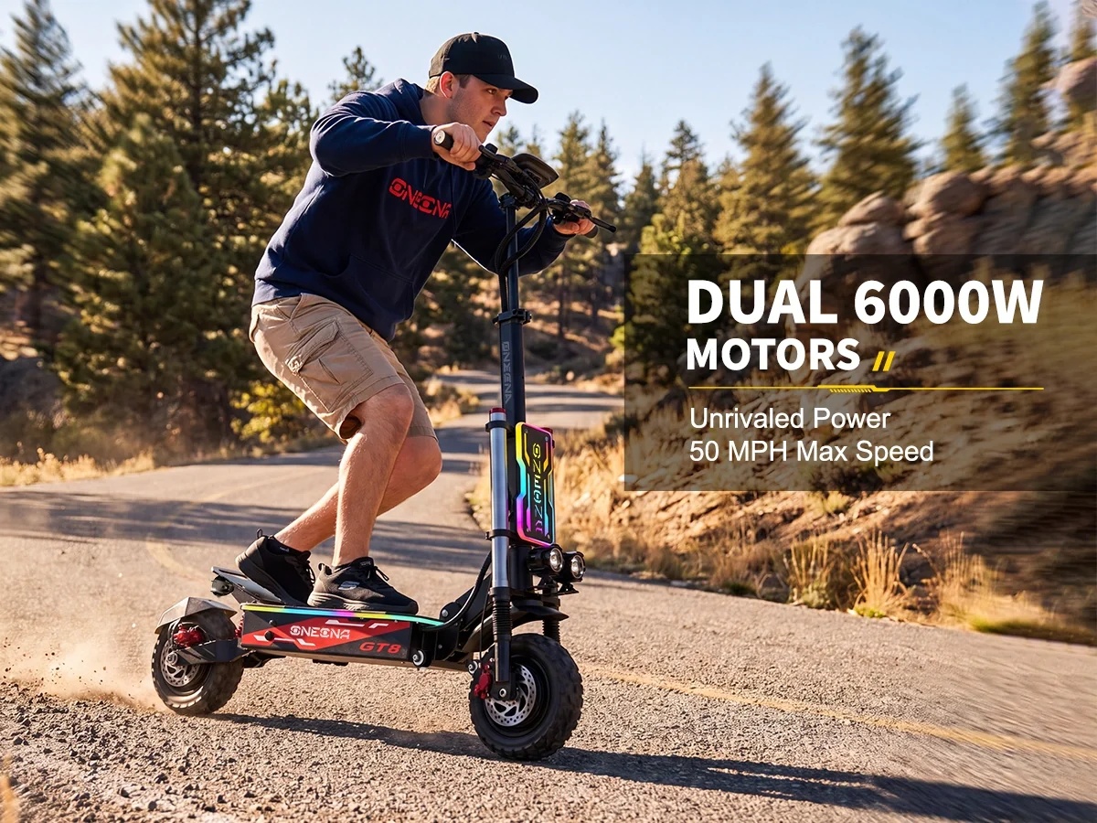 ONECNA NEW GT8PRO Scooter Eléc - 60V 5600W Dual Motor Electric Scooter reseña y precio