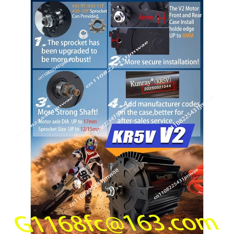 KR5V V2 Kunray 72V 5000W motoc - 72V 5000W Electric Motorcycle reseña y precio