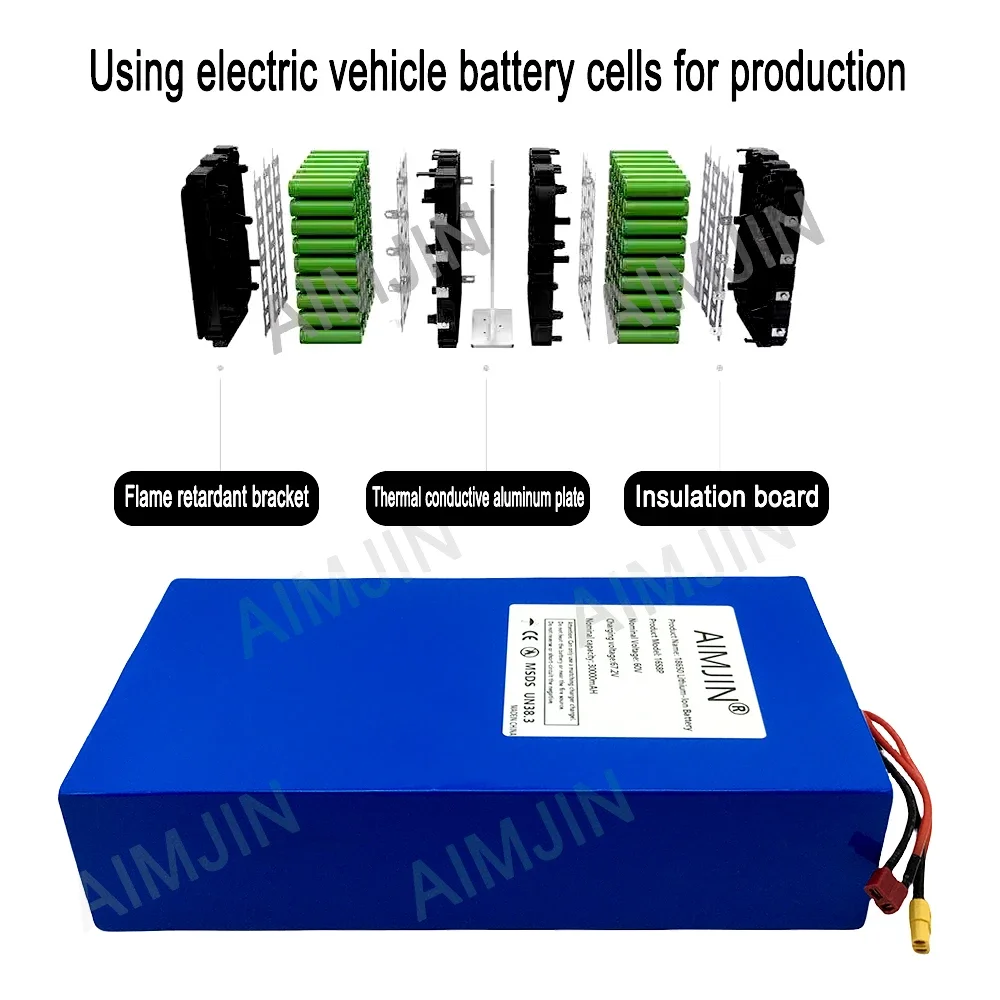 Batería de Litio 16S8p 1000-30 - 60V 30Ah Electric Scooter Battery reseña y precio