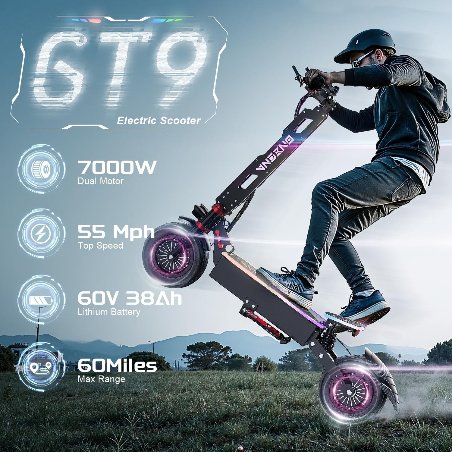 Patinete Eléctrico para Adulto - 60V 5600W Dual Motor Electric Scooter reseña y precio