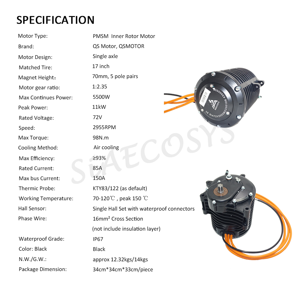 QSMOTOR 138 3000W V3 70H 5500W - Mid Drive Motor Kit 72V 3000W reseña y precio